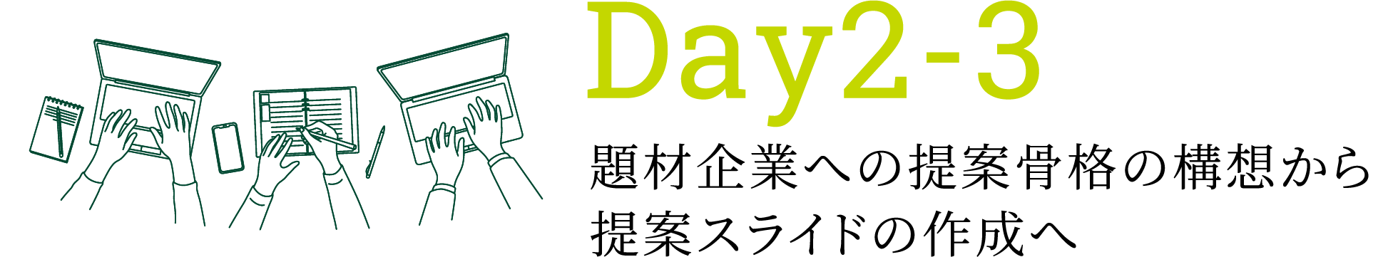 Day2-3 題材企業への提案骨格の構想から提案スライドの作成へ